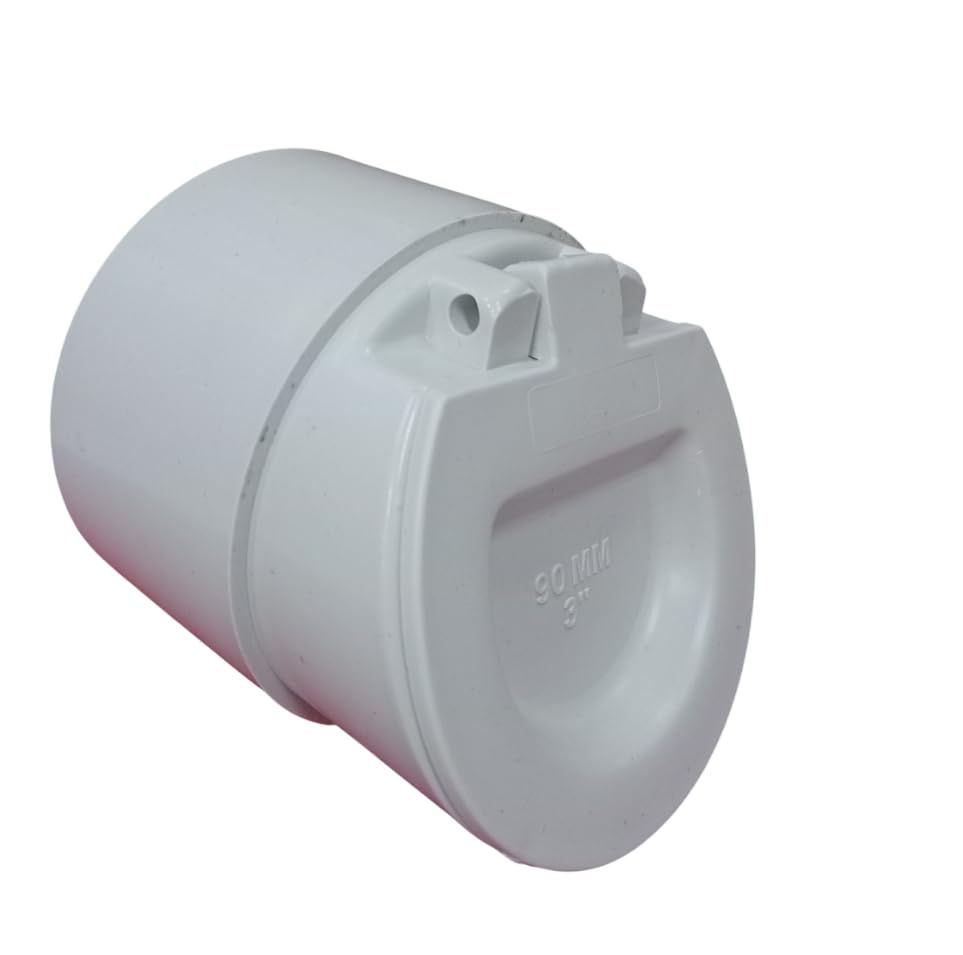 Image of PVC SWR Pipe Flip Cover Valve, Prevent from Rats, Pests and Other Reptiles, Anti-Pest, Anti-Rat & Reptile Blocker (3 inch /90mm)