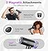 DALEEMIO Hair Dryer, 150000 RPM High Speed Blow Dryer with Upgrade Nano Chip 500 Million Negative Ionic, Thermo-Control with Diffuser & Nozzle, Purple
