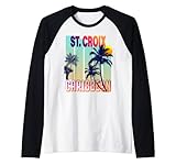 st. croix retro stile vintage palma maglia con maniche raglan