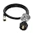 2 Feet Universal Gas Grill Regulator and 100lb Propane Tank Adapter Converts POL to QCC1 / Type 1 with Gauge Propane Hose Adapter