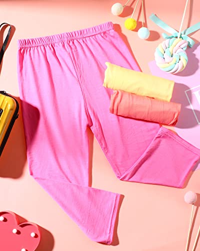 6 Pieces Girls Capris Leggings Crop Summer Leggings for School Wearing4