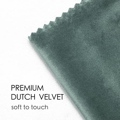 Vitalizart Dusty Green Velvet Ribbon Set 3/8"" X 15Yd Wooden Spool Fabric Trim Eco-Friendly 3 Rolls * 5Yd For Christmas Wreath Decoration Handmade Craft Ornaments Gift Wrapping & Bow Making #TOP2