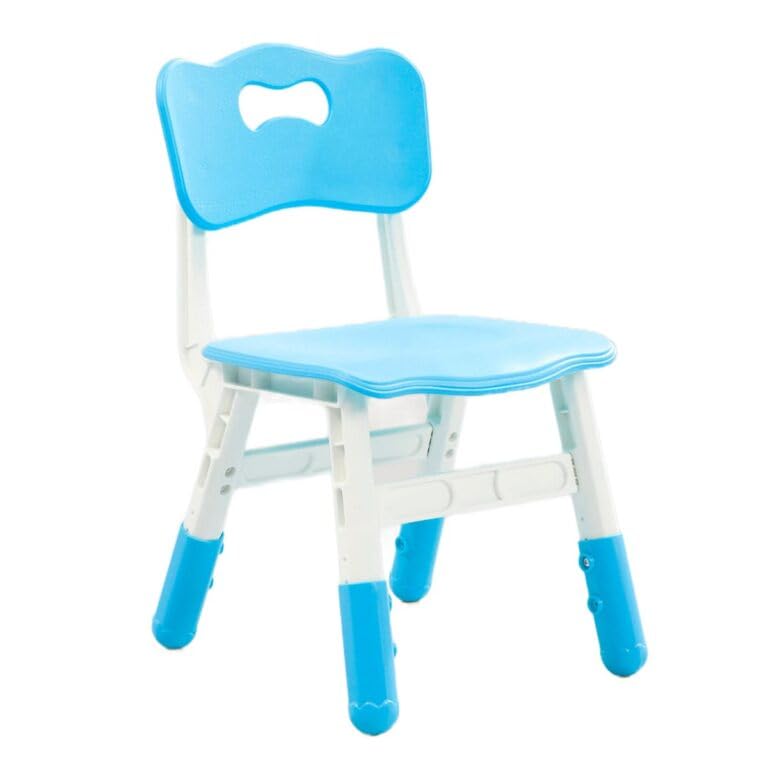 MONKEY GYM Silla infantil de plástico para niños, sala de juegos, jardín interior y exterior, Lee azul