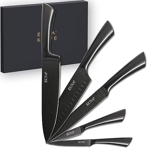 EUNA 5PCS Set di Coltelli Coltello da pane Forbici...
