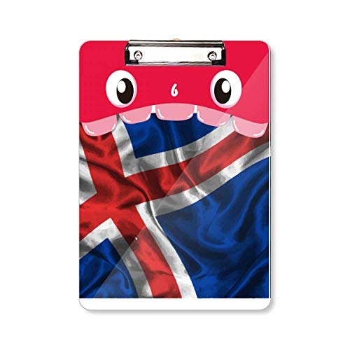 Porte-bloc de qualité texture soie A4 drapeau Islande