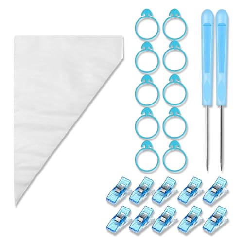 YIXANNX 122 Pezzi Kit Sacchetti Glassa Riutilizzabili Pasticceria Strumenti per Decorare Torte Kit Bakeware Festival Cupcakes Dessert Fondente
