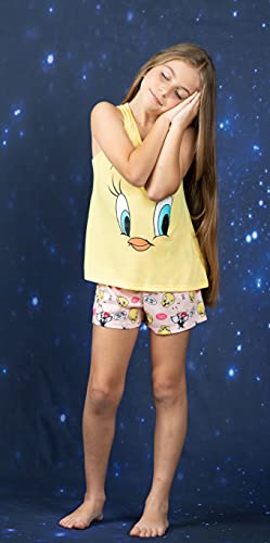 Looney Tunes Girls' Looney Toons Tweety Racerback Pajama Short Set3