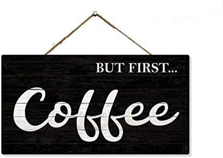 Chico Creek Signs But First Coffee Sign Wood Bar Corner Hanging Wood Signs Home Wall Art Kitchen Station Decorations Rustic Farmhouse Office Small Plaque Decor 5x10 Gift SP-05100002013