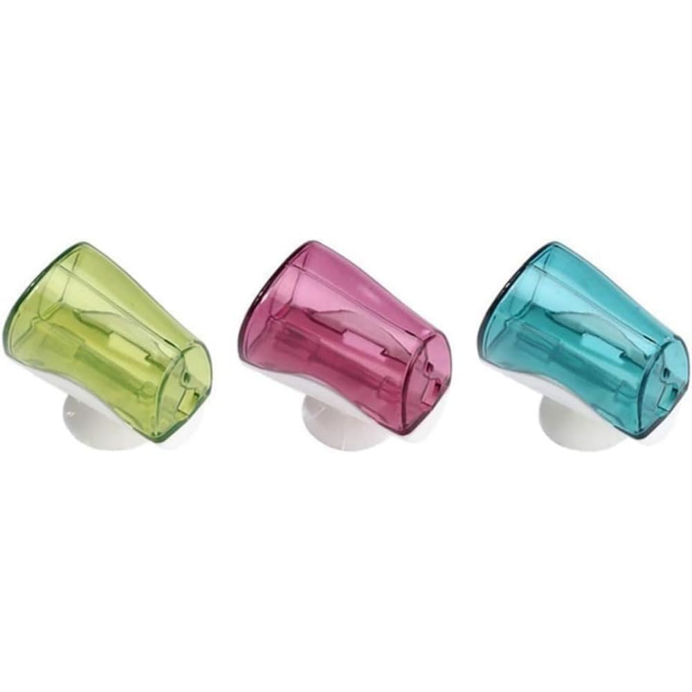 3Pcs Toothbrush Holder Travel Toothbrush Head Covers with Suction CupBathroom Wall Mount Suction Cup Rack Cap Cover for Bathroom Portable Suction Cup Toothbrush Holder ?Multicolor ?