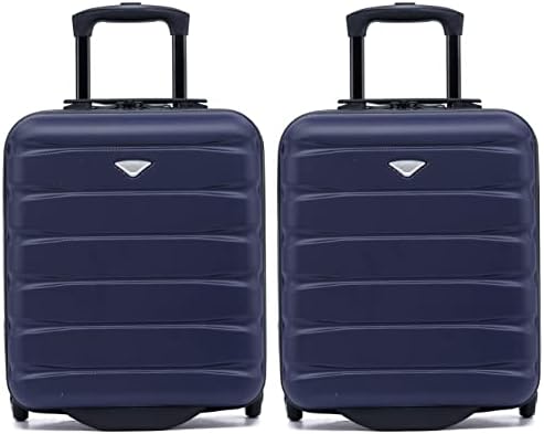 Flight Knight Set of 2 Lightweight 2 Wheel ABS Hard Case Suitcases Cabin Carry On Hand Luggage Approved for Over 100 Airlines Including British Airways, Ryanair & easyJet Approved Free Carry On