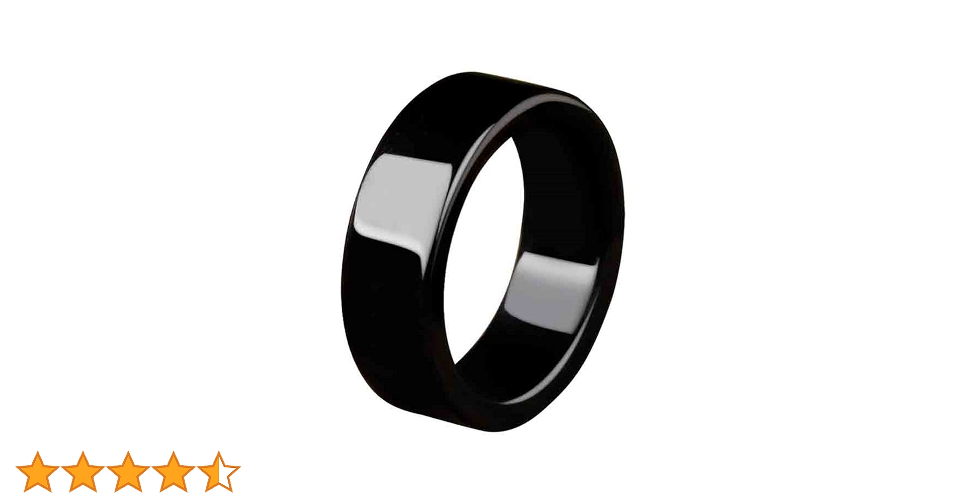 Amazon | [Agst-chi] 賢者の守護石 墨玉 黒翡翠 プレーン リング 漆黒