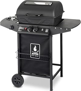 ACTIVA Halifax Lavastein Gasgrill I Premium Gas Grill inkl. Lavasteine & Abdeckhaube I Stufenlos regelbarer 5,5kW Hauptbrenner für gelungenes Barbecue