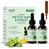 Nettle Extract Liquid Drops | Nettle Leaf Supplement for Allergy, Hair, Urinary & Inflammation | Organic Urtica Dioica 590mg Unflavored | 2 Pack 30ml Each