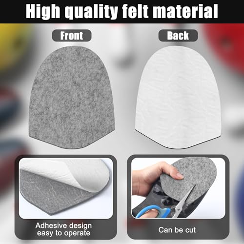Image of 3 Pairs Bowling Shoe Slide Sole Bowling Accessories Replacement Felt Shoe Slide Pads for Men Women, One Size