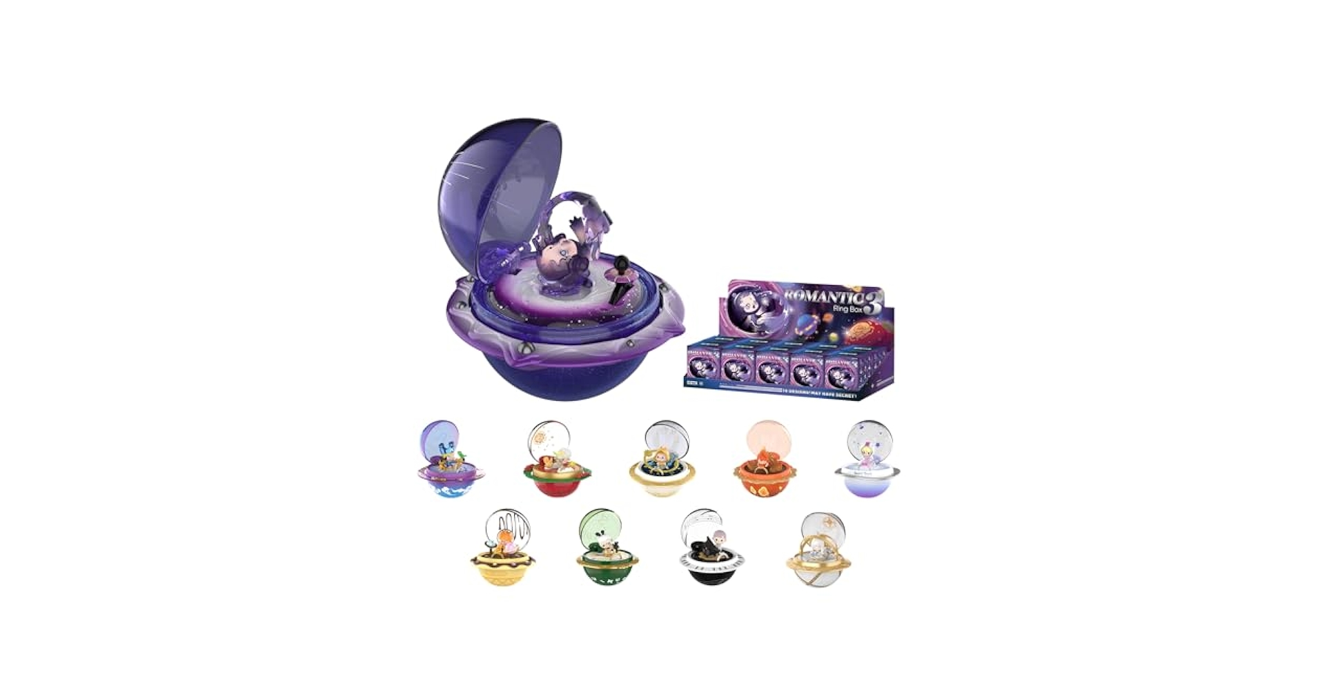 popmart リングボックス セット Amazon.com: POP MART Romantic Ring Box Series 3 Scene Sets