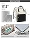 LOVEVOOK Laptop Backpack for Women, 17 Inch Work Teacher Nurse Bag, Large Capacity Business Computer Backpack Purse with USB Port, Stylish Casual Daypack for Travel,Beige&Black