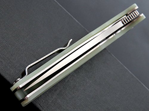 Eafengrow Ch3001-G10 Folding Knives D2 Steel Blade G10 Material Handle Camping Knife Flipper Blade Knife Hunting Survival Hand Edc Tools (Jade) #TOP6