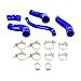 Mishimoto MMHOSE-VLSTR-13TBL Silicone Intercooler Hose Kit, Compatible With Hyundai Veloster Turbo 2013-2017, Blue