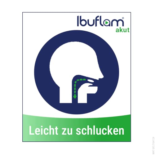 Ibuflam® akut 400 mg IBUPROFEN Filmtabletten| Doppel-Pack 2 x 20 Stk. | Ibu 400 Schmerztabletten bei Schmerzen, Zahnschmerzen, Fieber und Erkältung|Schnelle Schmerzlinderung mit Ibuprofen
