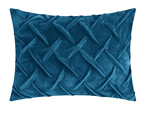 Chic Home Naama Ultra Plush Micro Mink Criss Cross 3 Piece Comforter Set, King, Teal #TOP2