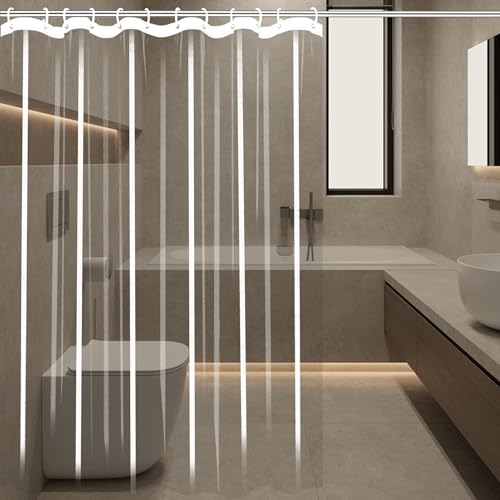 Rideau de douche anti moisissure imperméable transparent 295 x 190 - 2