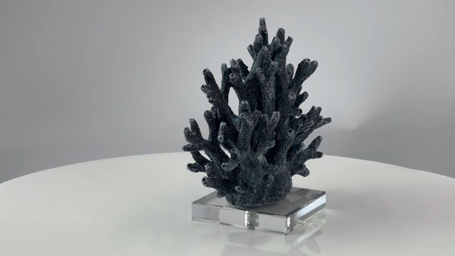 Estatua decorativa de coral artificial para hogar 7.5" x 6.3" miniatura 7