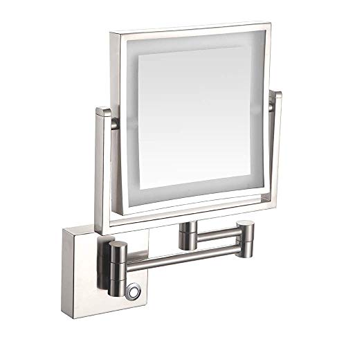 Miroir de maquillage de vanité avec châssis premium et face grossissante