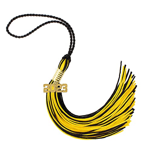 Tassel Depot 2023 Black/Gold Graduation Tassel - Every School Color Available - Made in USA