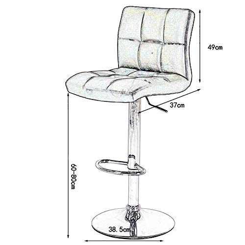 Cyayq Swivel Leatherette Bar Stools,Adjustable Hydraulic Barstool Chairs,For Kitchen Counter With Back Swivel Stool Chair -Purple #TOP5