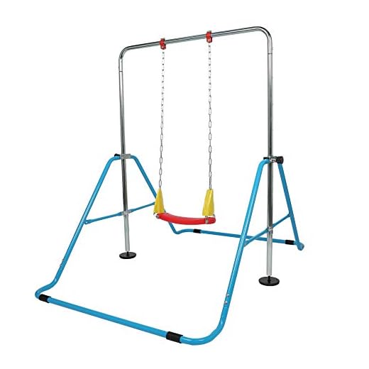ZELUS Kids Gymnastics Bar, Expandable Junior Gymnastics Home Equipment, Deluxe Gymnastics Bar Swing Set with Gymnastics Horizontal Bars, Ultimate Junior Training Gymnastics Bar with Adjustable Height