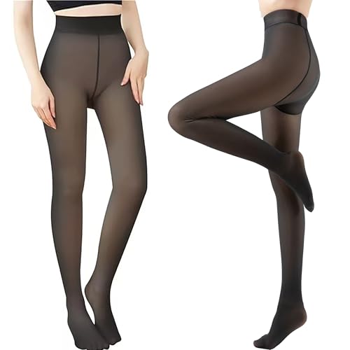 タイツ 透け感 裏起毛 レディース ストッキング 厚手 2025秋冬 防寒タイツ・伸縮性