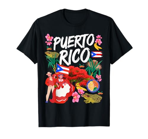 Idea de patrimonio de Puerto Rico para mujeres y boricua puertorriqueño Camiseta