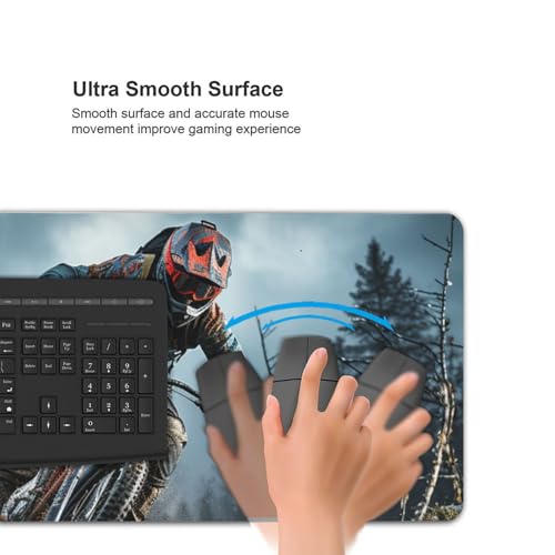 Tapis de souris de jeu grand format avec bords cousus VTT - 5