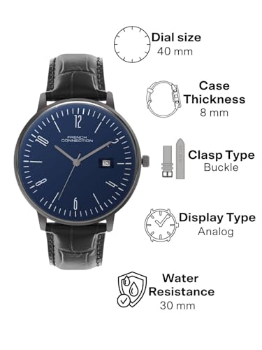 Image of French Connection Blue Sunray Dial | Analog Watch for Men's | FCN0163UBL