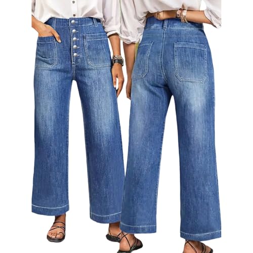 Plus Size Straight Leg Jeans for Women Work Jeans for Women Womens Wide Leg Jean High Waisted Sidefeel Jean Baggy4