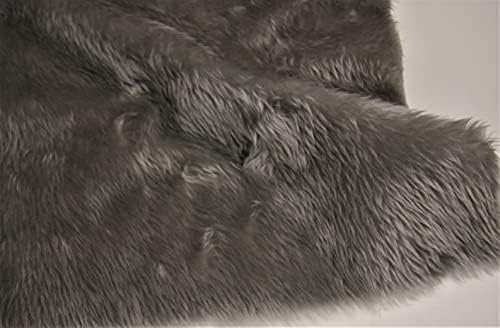 CRS Fur Fabrics Tissu En Fausse Fourrure Super Luxueux – Peluche Super Douce Taupe