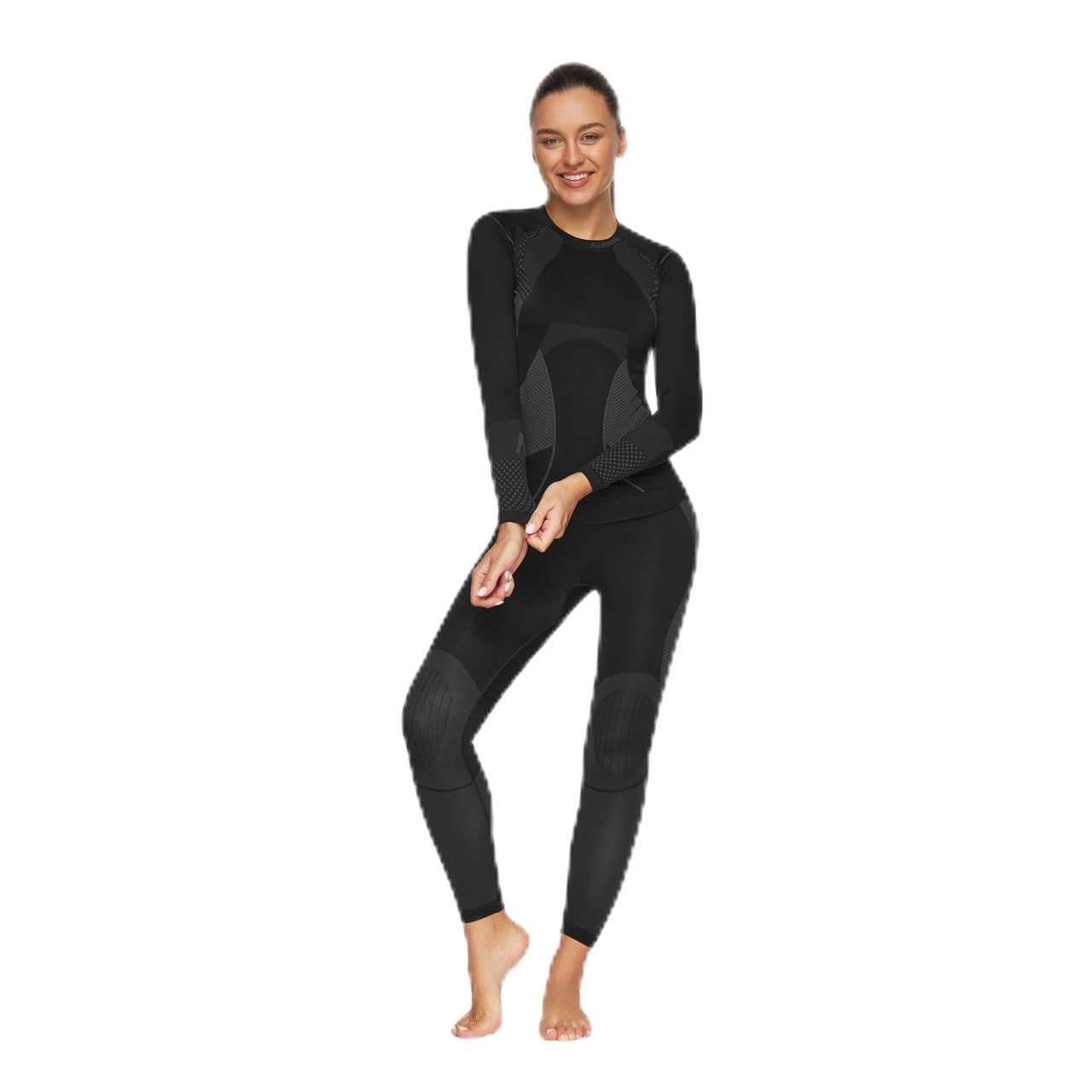 Alpinus Bielizna termoaktywna damska Active Base Layer Set czarno-szara GT43253