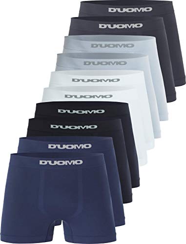 Kit 10 Cuecas Boxer Microfibra, Duomo, Masculino, Azul/Preto/Branco/Mescla/Marinho, M