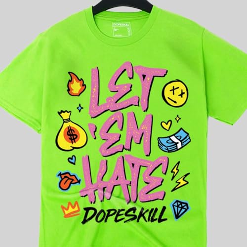 Image of DopeSkill Graphic Tee Streetwear Hip Hop Hypebeast Unisex T-Shirt Sneaker Colour Matching Shirts Inspired Motivation Quotes