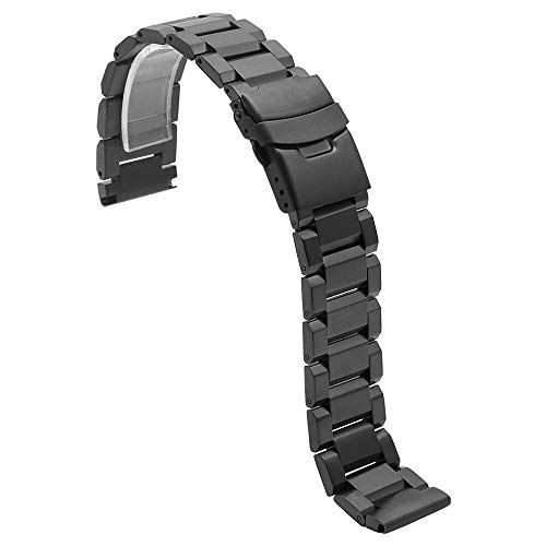Image of Juntan 18mm 20mm 21mm 22mm 24mm 26mm Classic Stainless Steel Watch Band Silver Black Grey Blue Gold Brushed Metal Watch Strap for Women Men Watch Replacement Band Double Buckle