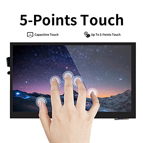 Ingcool 7 inch Touchscreen Display for Raspberry Pi 7" HDMI LCD 1024x600 IPS-scherm Monitor voor Raspberry Pi 4B / 3B + / A + / B / 2B / B + / A + / Zero W, Ondersteuning voor Windows 10/8.1/8/ 7 - Afbeelding 5