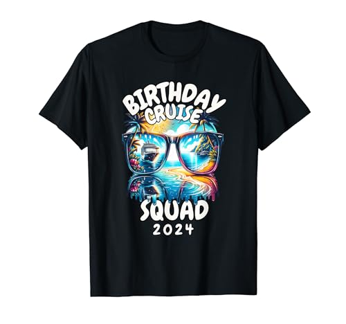 Escuadrón de crucero de cumpleaños 2024 divertido juego familiar Camiseta