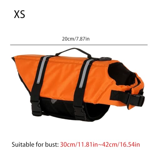 Orange Dog – Schwimmermantel | Hundeschwimmwesten zum Schwimmen | S für kleine Hunde | Schwimmwesten | Schwimmer für Schwimmboot Pool | für kleine und mittelgroße Hunde