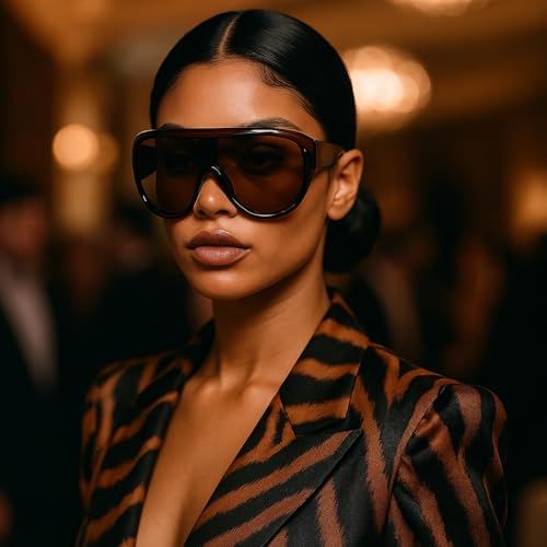 Oversized Pilot Sunglasses Women Big Frame Luxury Round Sun Glasses For Ladies Outdoor Eyewear Shades UV4004