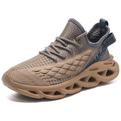 Image of Jakcuz Plus Size Men's Lightweight Walking Shoes Mesh Fish Scale Pattern Fashion Sneakers