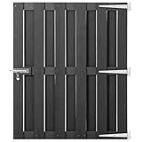 [page_title]-vidaXL Gartentor mit Gleitverschluss Schrauben Zauntor Zauntür Gartentür Hoftor Hoftür Pforte Tür Tor Gartenpforte Einfahrtstor WPC 100x120cm Grau