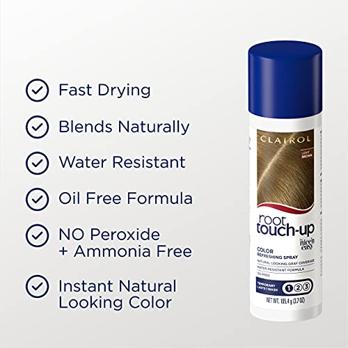 Clairol Root Touch-Up Temporary Spray, Light Brown Hair Color, 1.85 Ounce (Pack Of 2) #TOP5