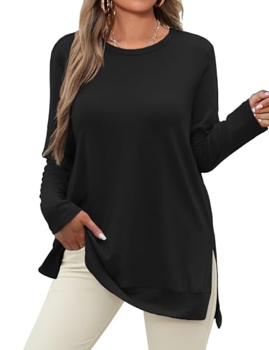 Womens Long Sleeve Tunic Tops - image 1