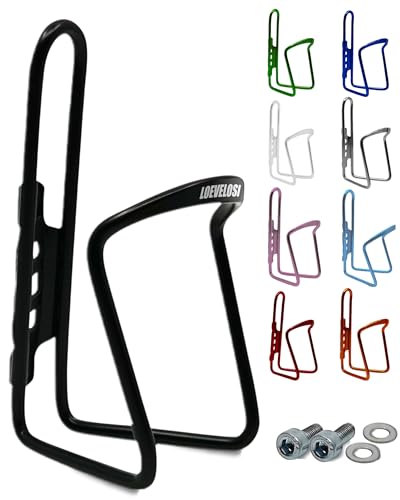 Flaschenhalter Fahrrad Schwarz aus Aluminium Extra Verstärkt für Rennrad MTB Trekkingrad Kinderfahrrad Universal Passend Getränkehalter mit Montageschrauben Trinkflaschenhalter Trinkflaschenhalterung