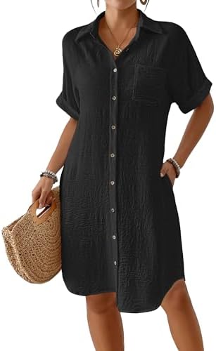 Bsubseach Vrouwen Badpak Coverup Button Down Badpak Cover Up voor